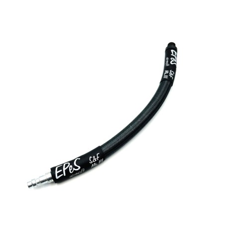 IGL Hadice HPA - QD samec + 1/8NPT - 20cm s opletem -  ocelová šedá