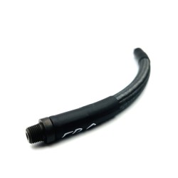 IGL Hadice HPA - QD samec + 1/8NPT - 20cm s opletem -  ocelová šedá