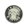 3D gumová nášivka I LOVE GUNS AND TITTIES Patch - Čierna / biela