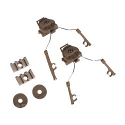 Z Tactical Helmet Rail Adapter Set for COM 1 / 2 Headset ( TAN )