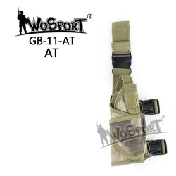WoSporT Universal Leg Holster TORNADO, Right-Handed – A-TACS AU