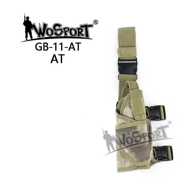 WoSporT Universal Leg Holster TORNADO, Right-Handed – A-TACS AU