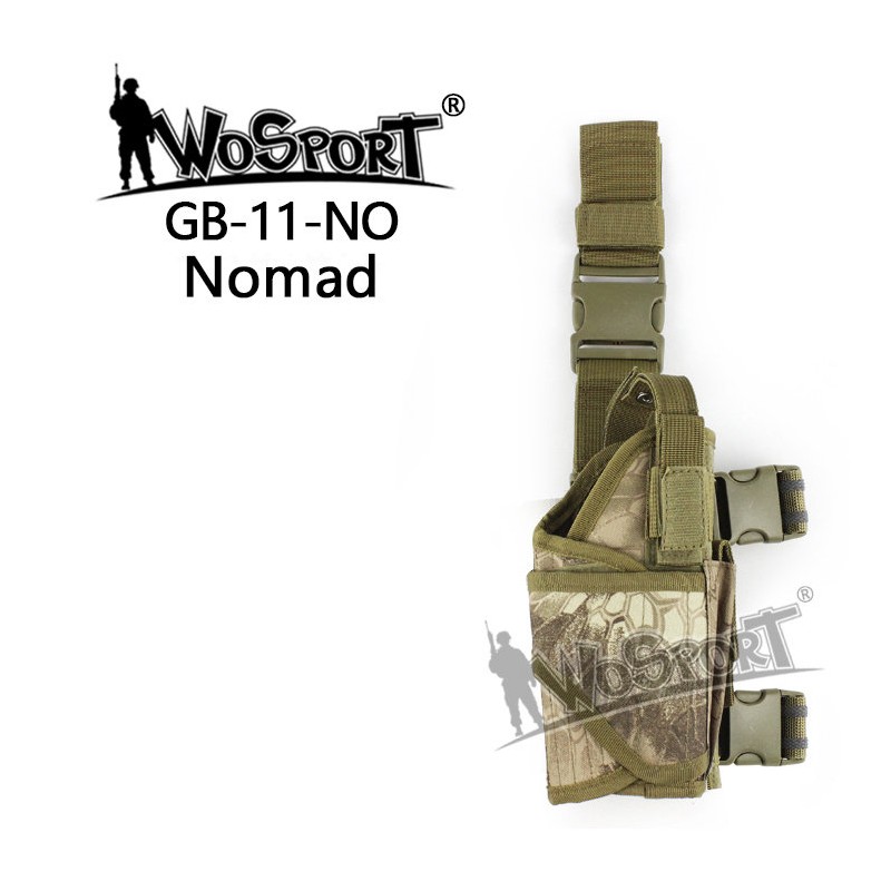 WoSporT Universal Leg Holster TORNADO, Right-Handed – Kryptek Nomad