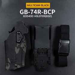 WST pouzdro 6354 DO Glock 17 se svítilnou X300, pro praváky – MC Black
