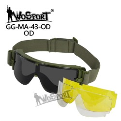 WoSporT ATF X800 Safety Googles (3 Lenses) | ANAREUS
