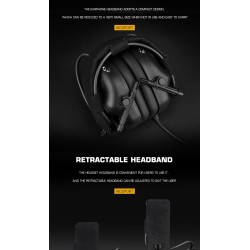WST taktický aktivní headset Gen5 AMP TYPE – Zelená