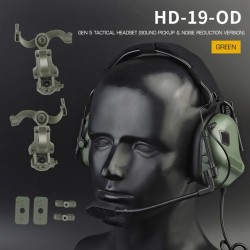 WST taktický aktivní headset Gen5 AMP TYPE – Zelená