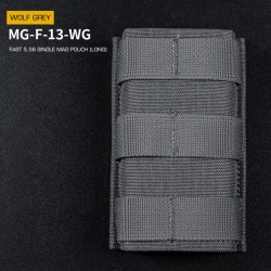 WST MOLLE sumka FAST na zásobník 5.56 (M4), dlhá – Sivá