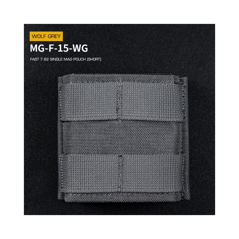 WST MOLLE sumka FAST na zásobník 7.62 (DMR) – Sivá