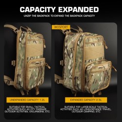 WoSporT taktický MOLLE batoh FLAT PACK – MC | ANAREUS