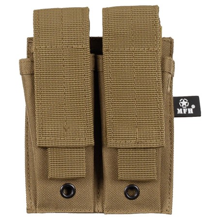 Sumka MOLLE dvojitá na pistolové zásobníky - Coyote Brown