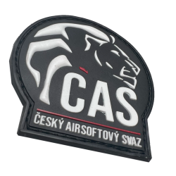 3D gumová nášivka Český Airsoftový Zväz - Čierna