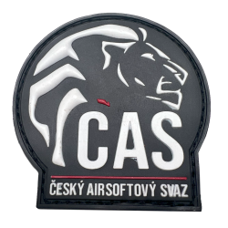 3D gumová nášivka Český Airsoftový Zväz - Čierna