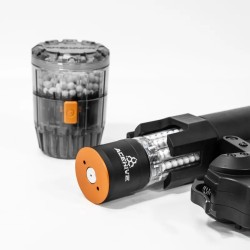 AceTech plynový granát AceHive 40mm, 80 BBs (2 ks) a plnička SPAWNER - Čierna