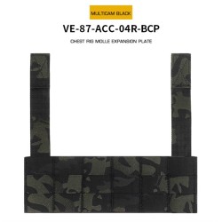 WoSporT chest rig MOLLE expansion panel – Multicam Black | ANAREUS