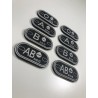 Blood patch B NEG - TYPE D - black/white