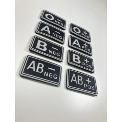 Krevní skupina AB POS - TYP B - černá/bílá