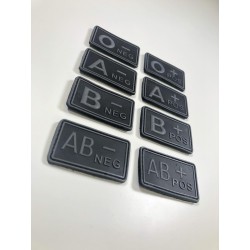 Blood patch 0 NEG - TYPE A - black/grey