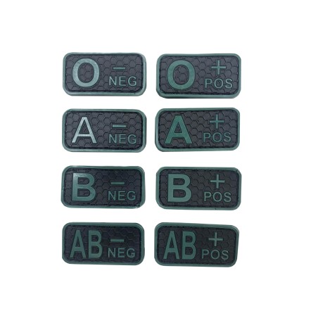 Blood patch AB POS - TYPE C - black/green