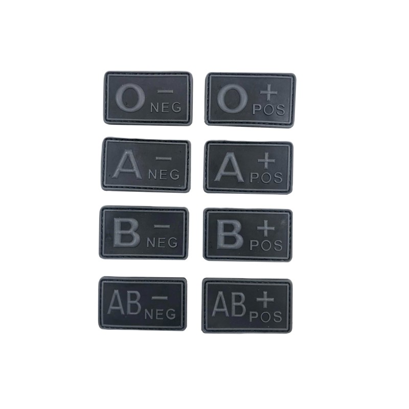 Blood patch B NEG - TYPE A - black/grey