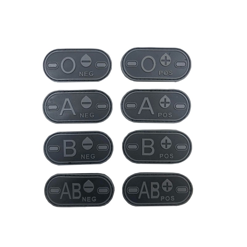 Blood patch B NEG - TYPE D - black/grey