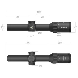 VO LPVO puškohľad CONTINENTAL 1-6 x 24i Fiber - Čierna