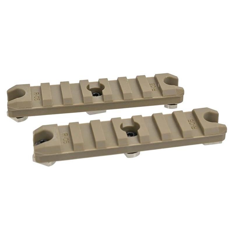 3.5" Plastic Key Rail System For M-LOK System ( 2pcs/pack) - Dark Earth