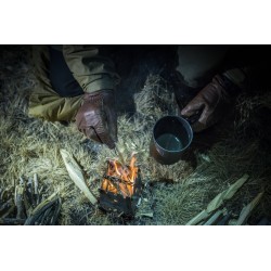 Rukavice LUMBER kožené - hnědá