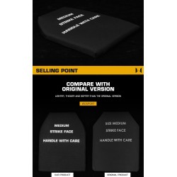 WoSporT SAPI Ballistic Inserts Foam Replica (2 Pcs), Size L – Black