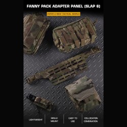 WoSporT ledvinkový MOLLE adaptér, velký (6 řad) – Multicam | ANAREUS