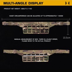 WoSporT ledvinkový MOLLE adaptér, velký (6 řad) – Multicam | ANAREUS