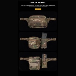 WoSporT ledvinkový MOLLE adaptér, velký (6 řad) – Multicam | ANAREUS