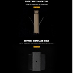 WoSporT Kydex Insert for 7.62 Magazine Pouch, Medium – Black | ANAREUS