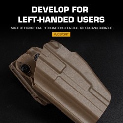 WoSporT univerzální pouzdro GB-35 Full Size, pro leváky – Písková