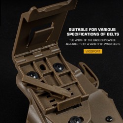 WoSporT univerzální pouzdro GB-35 Full Size, pro leváky – Písková