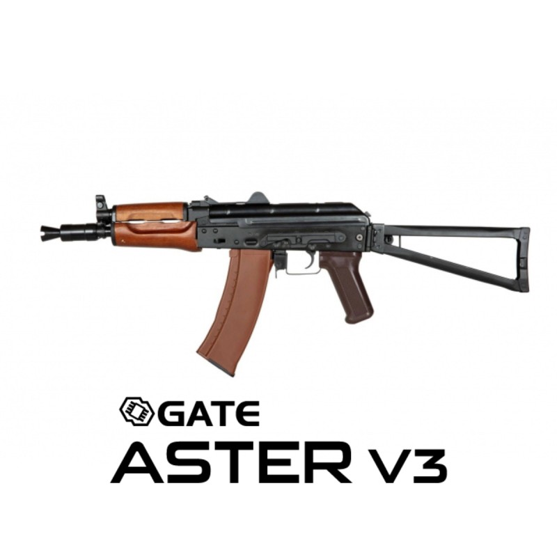 E&L AKS-74UN Platinum GATE ASTER SE V3 - Čierna / drevo