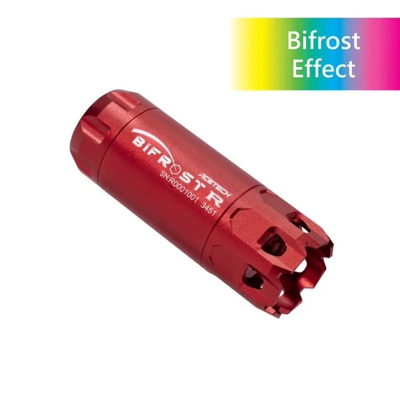 AceTech nasvetľovací tlmič BIFROST R s imitáciou výšľahu - Červená