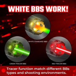 AceTech nasvetľovací tlmič BIFROST R s imitáciou výšľahu - Červená