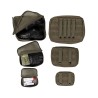 MIL-TEC set MOLLE pouzder na zip se síťkou, 3 kusy - Zelená