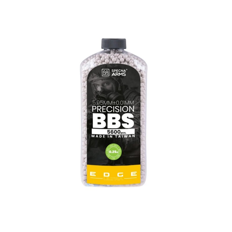 SA BIO kuličky EDGE ULTRA™ 0,25g, 5600 BBs (velká lahev) - Bílá