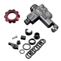 CNC EON Hop-up komora - Titanová + Červený otočný regulátor