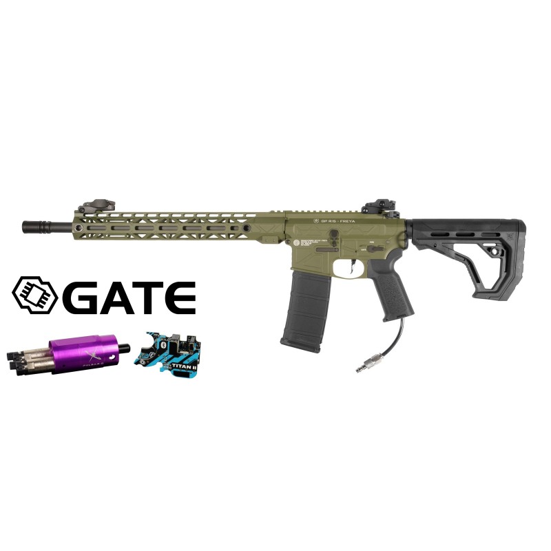 Delta Armory GP FREYA R15 M-LOK 14" HPA Pulsar D, TITAN II - Zelená