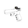 VO kolimátor FRENZY 1x16x21 Glock MOS - Černá