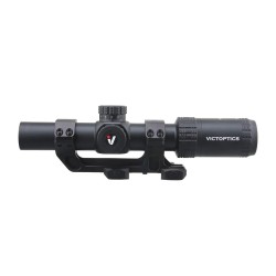 VictOptics LPVO puškohľad S6 1–6x24 + jednodielna montáž - Čierna