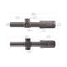 VictOptics LPVO puškohľad S6 1–6x24 + jednodielna montáž - Hnedá
