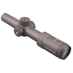 VictOptics LPVO puškohľad S6 1–6x24 + jednodielna montáž - Hnedá