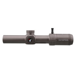 VictOptics LPVO puškohľad S6 1–6x24 + jednodielna montáž - Hnedá