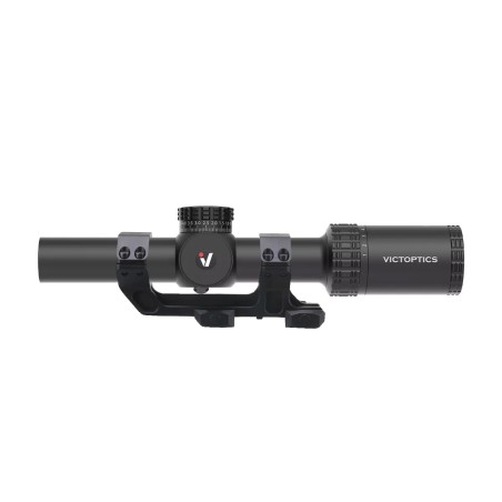 VictOptics LPVO puškohľad S10 1–10x24 + jednodielna montáž - Čierna