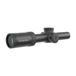 VictOptics LPVO puškohľad S10 1–10x24i Fiber + jednodielna vysoká montáž - Čierna