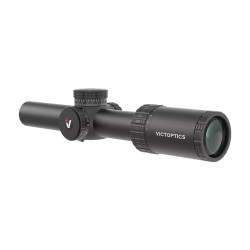 VictOptics LPVO Riflescope S10 1–10x24i Fiber + One-Piece High Mount - Black